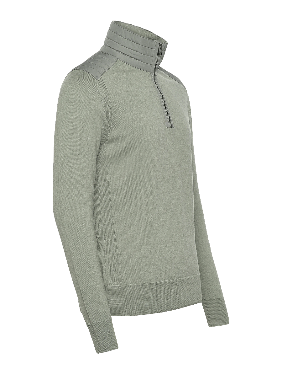 Belstaff - KILMINGTON QUARTER ZIP JUMPER Dark Ink - tõmblukk-kaelusega dressipluusid - lichen - 4