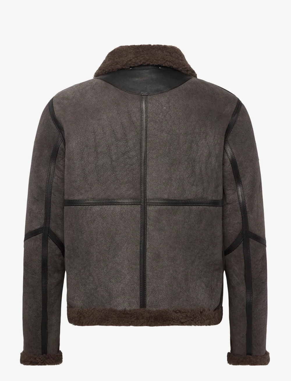Belstaff - WINTERBROOK JACKET Tornado Grey / Major Brown - leather jackets - tornado grey / major brown - 1