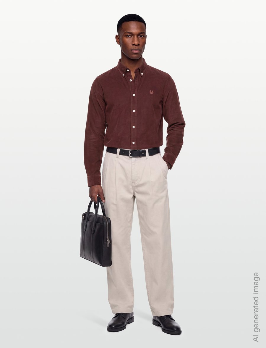 Belstaff - STREET SHIRT Dark Ink - fløjlsskjorter - oxblood - 0