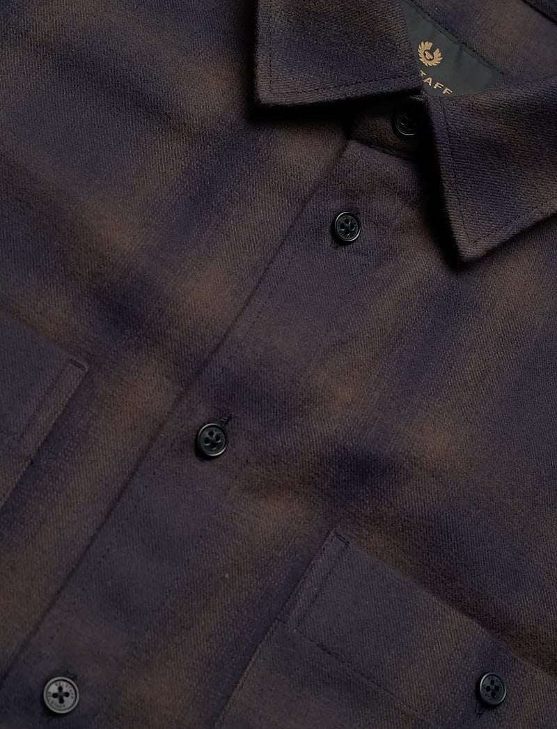 Belstaff - OUTPOST FLANNEL SHIRT - basic skjortor - major brown / dark ink / charcoal - 3