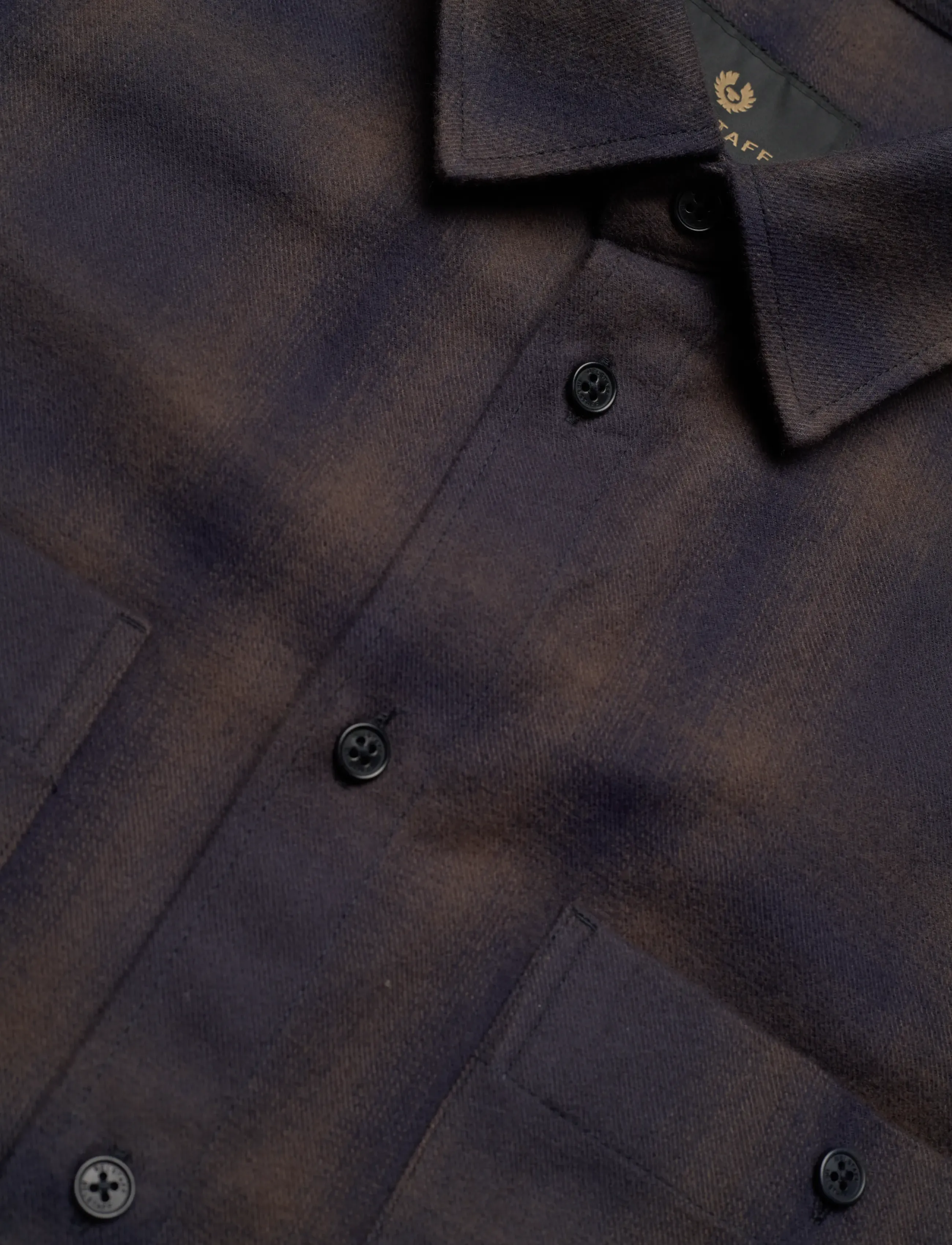 Belstaff - OUTPOST FLANNEL SHIRT - chemises en flanelle - major brown / dark ink / charcoal - 3
