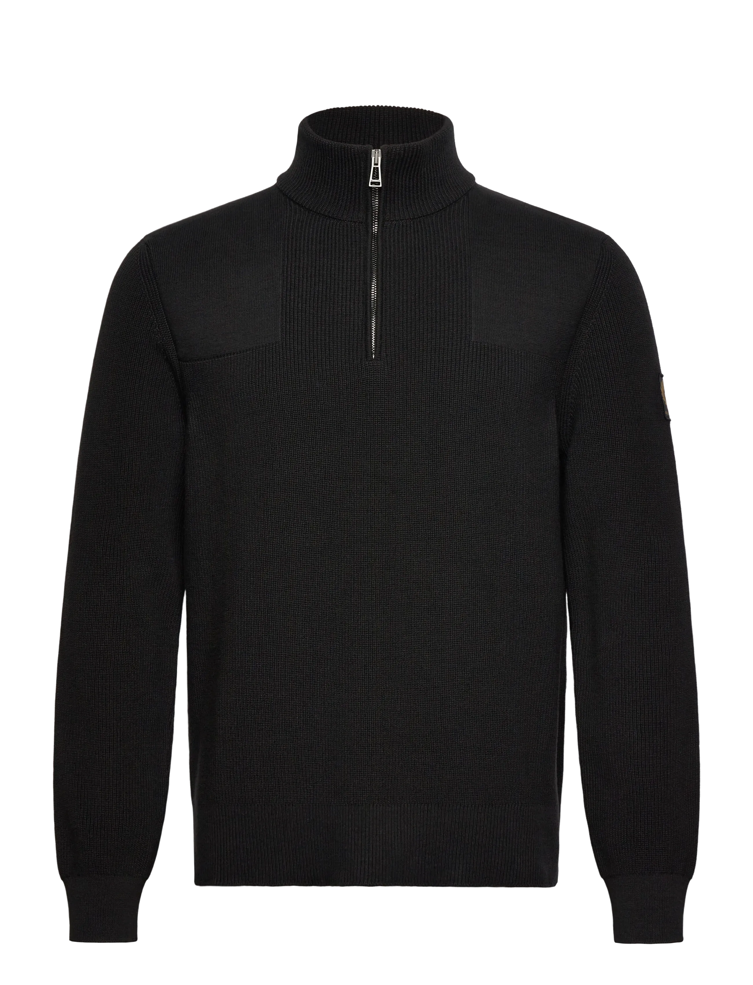 BELSTAFF Commander Quarter Zip Jumper Silber Birch Schwarz - S - Herren