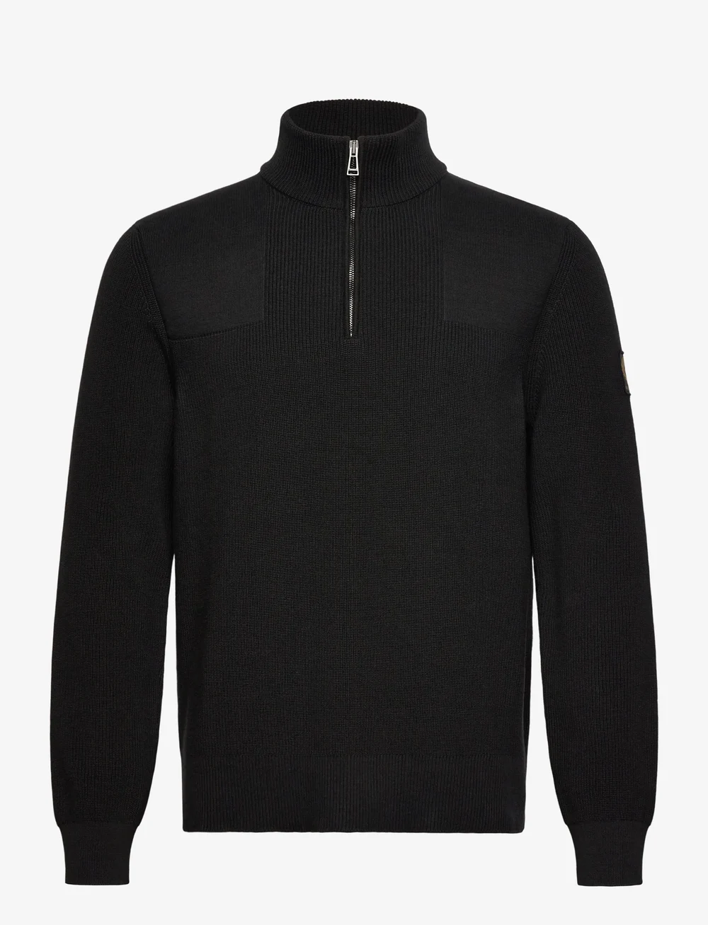 Belstaff - COMMANDER QUARTER ZIP JUMPER - half zip - black - 0