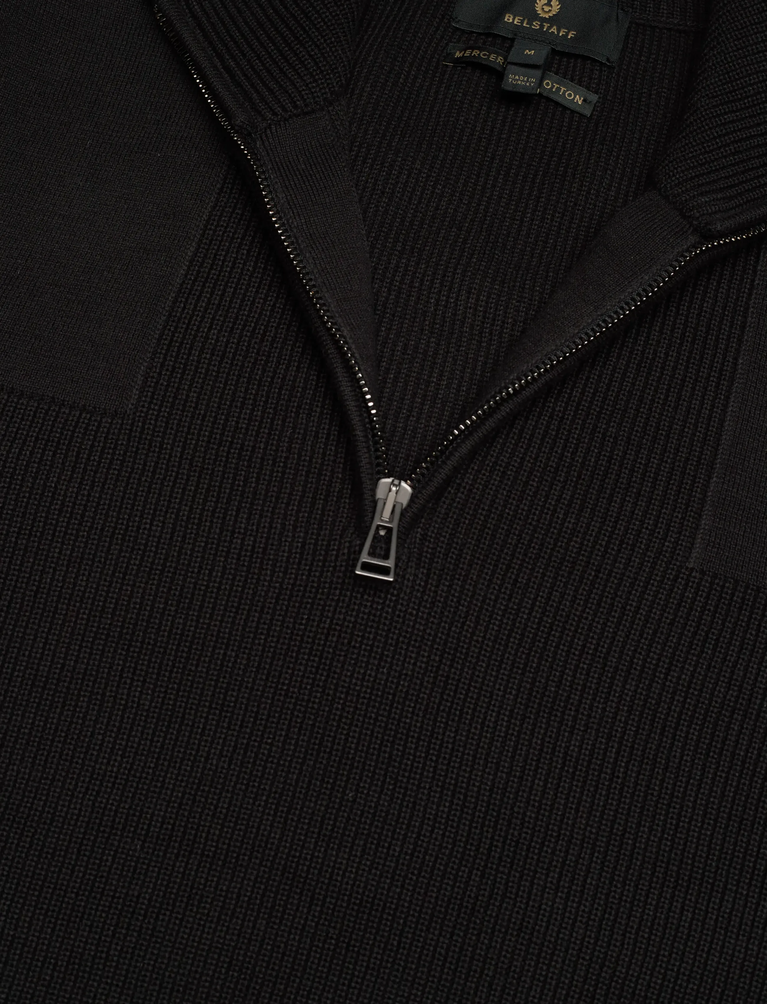 Belstaff - COMMANDER QUARTER ZIP JUMPER Silver Birch - mænd - black - 2