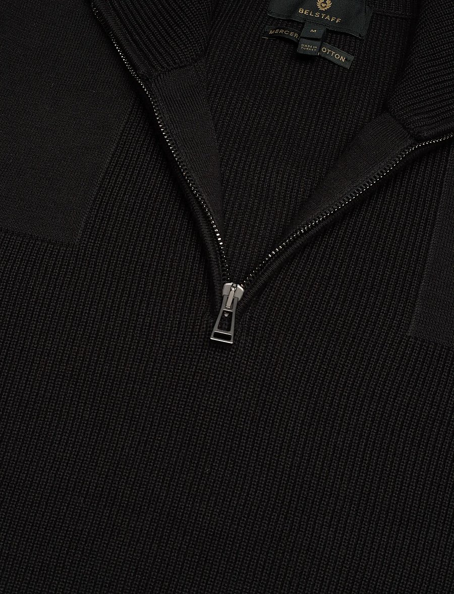 Belstaff - COMMANDER QUARTER ZIP JUMPER Silver Birch - pullover mit halbem reißverschluss - black - 2