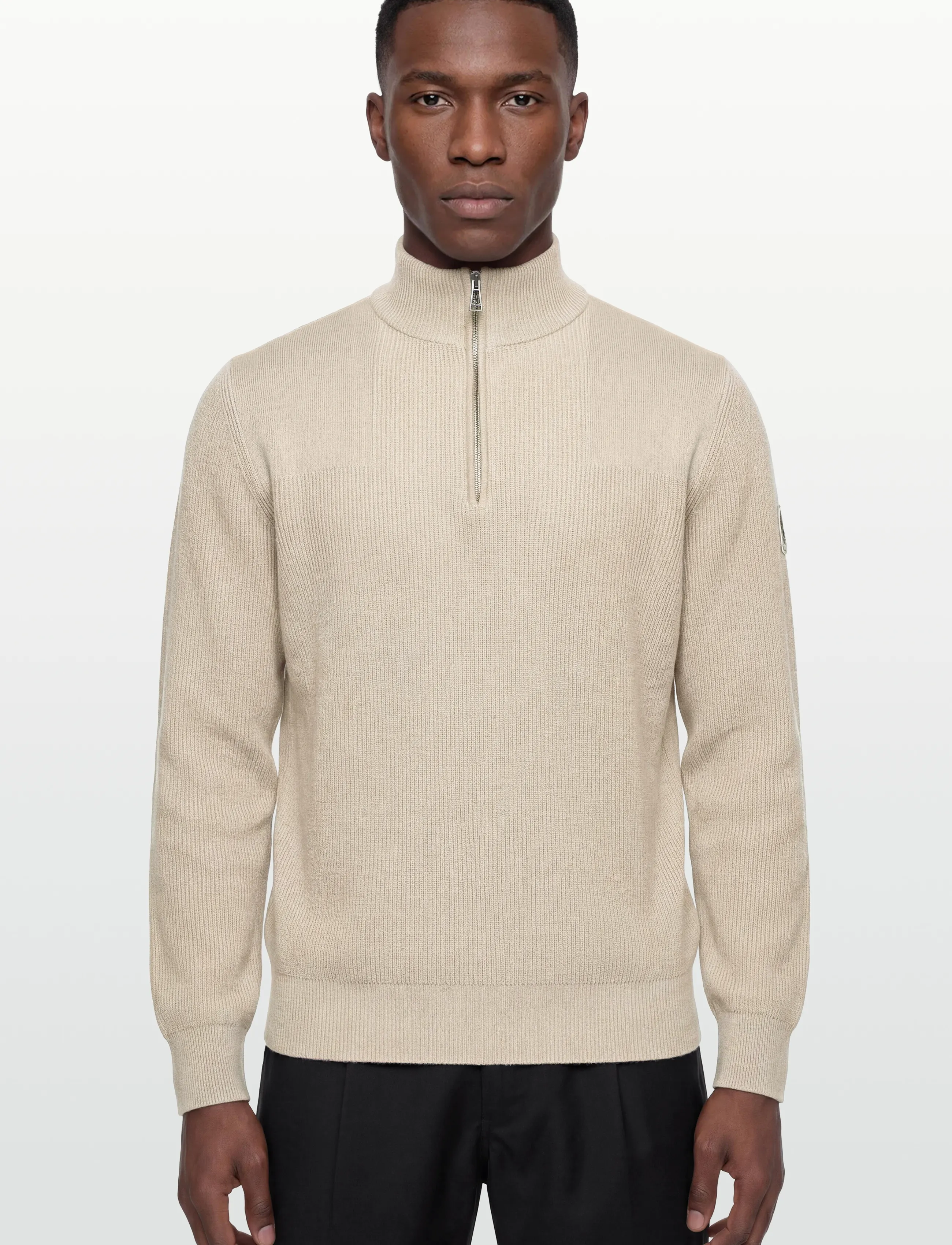 Belstaff - COMMANDER QUARTER ZIP JUMPER Silver Birch - half zip-tröjor - silver birch - 4