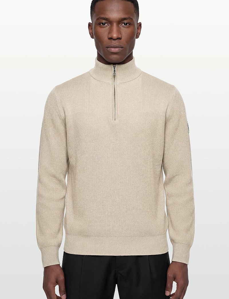 Belstaff - COMMANDER QUARTER ZIP JUMPER Silver Birch - truien met halve rits - silver birch - 4