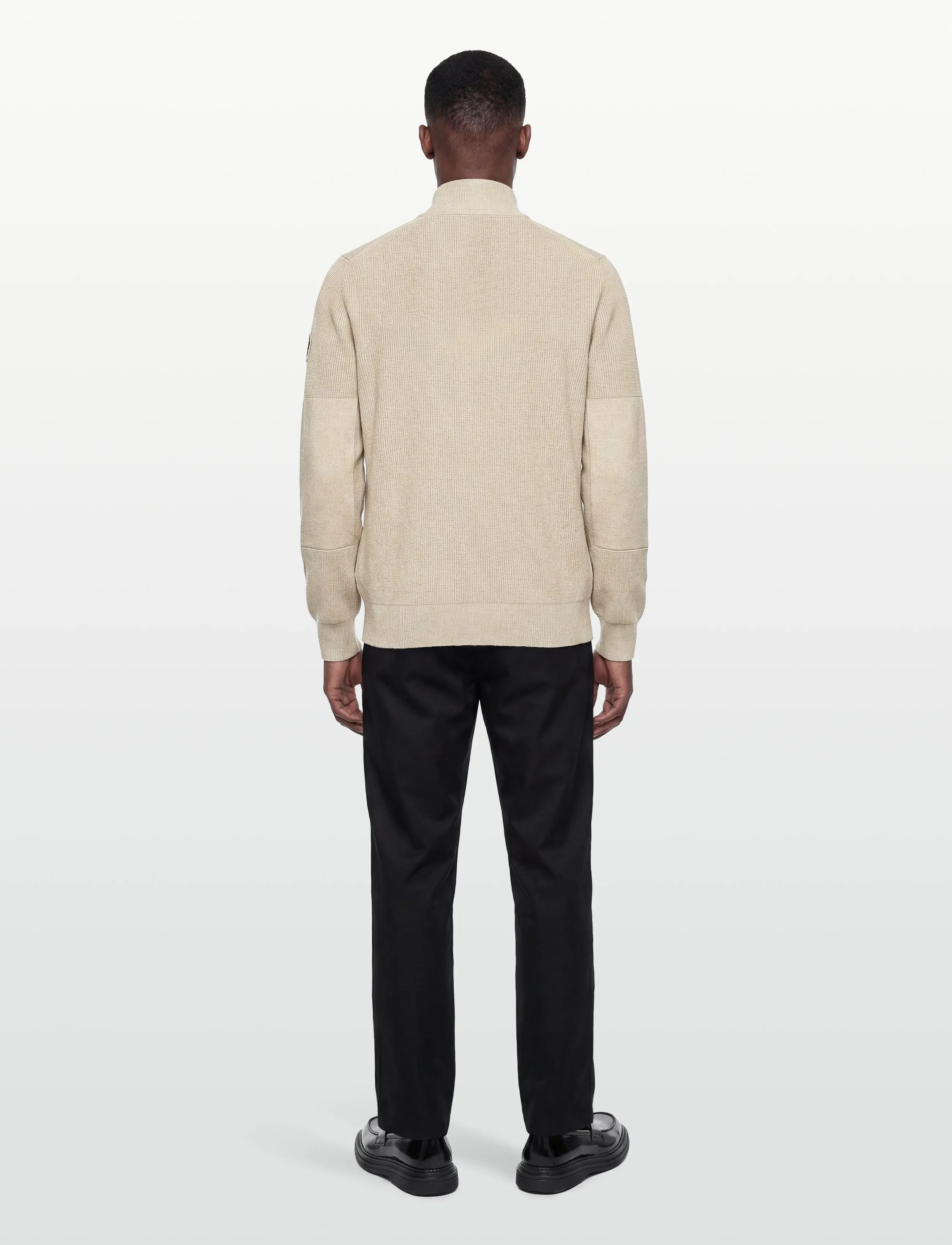 Belstaff - COMMANDER QUARTER ZIP JUMPER Silver Birch - half zip-tröjor - silver birch - 5
