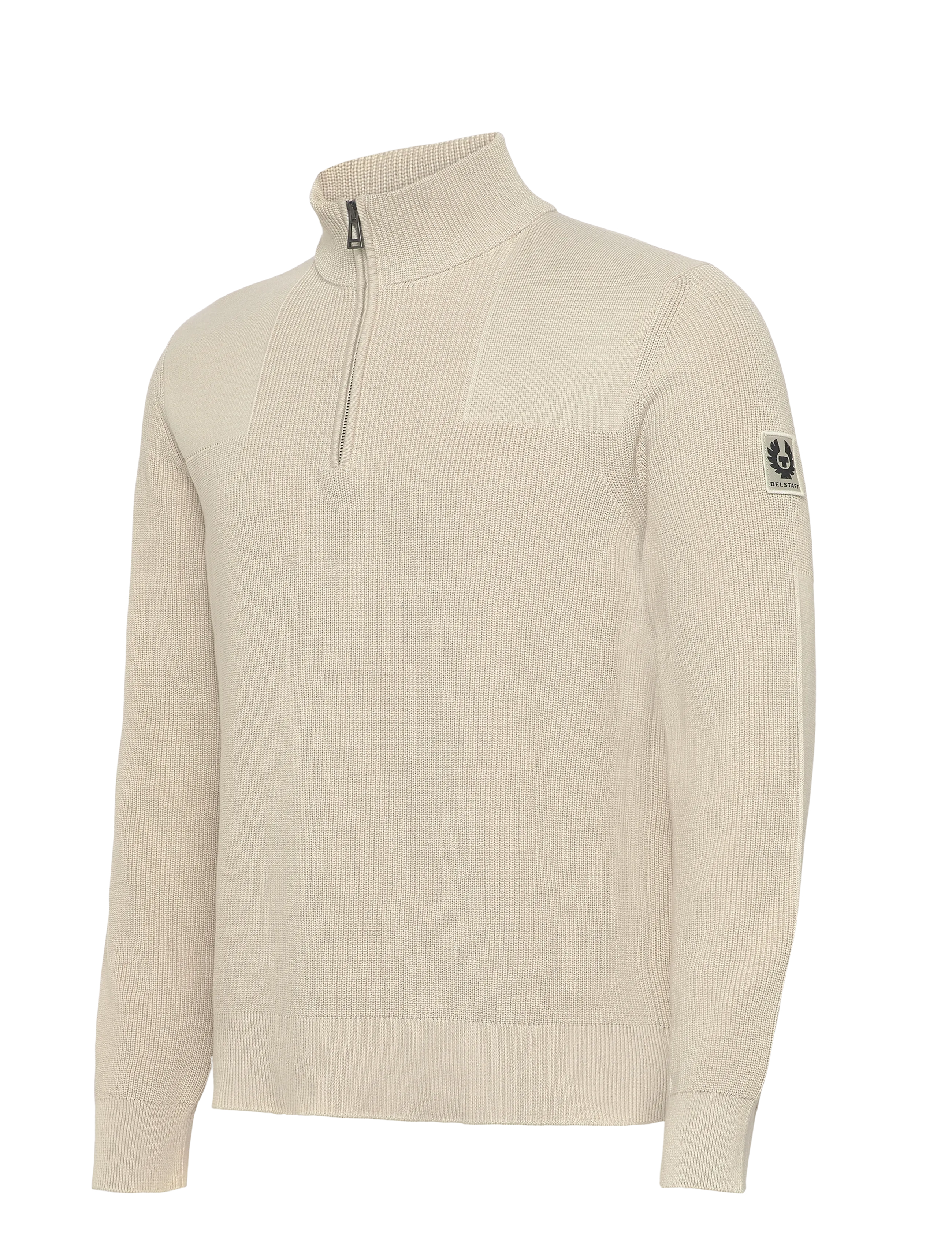 Belstaff - COMMANDER QUARTER ZIP JUMPER Silver Birch - half zip-tröjor - silver birch - 3