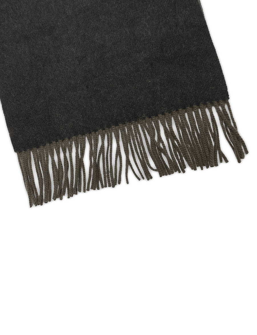 Belstaff - LOGO SCARF Black / Olive Green - halstørklæder - black / olive green - 2