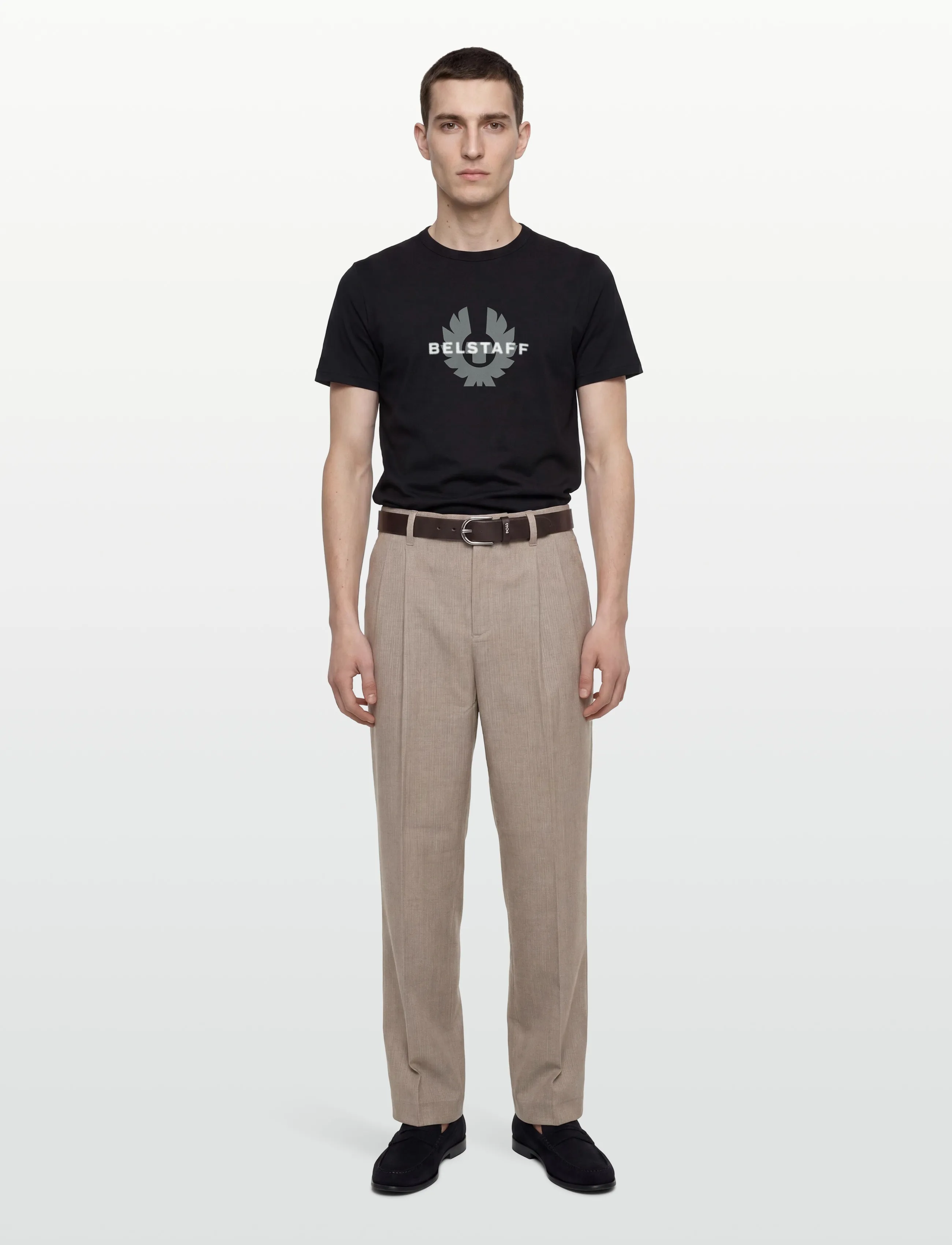 Belstaff Surface T-Shirt Black - T-Shirts - BLACK / black