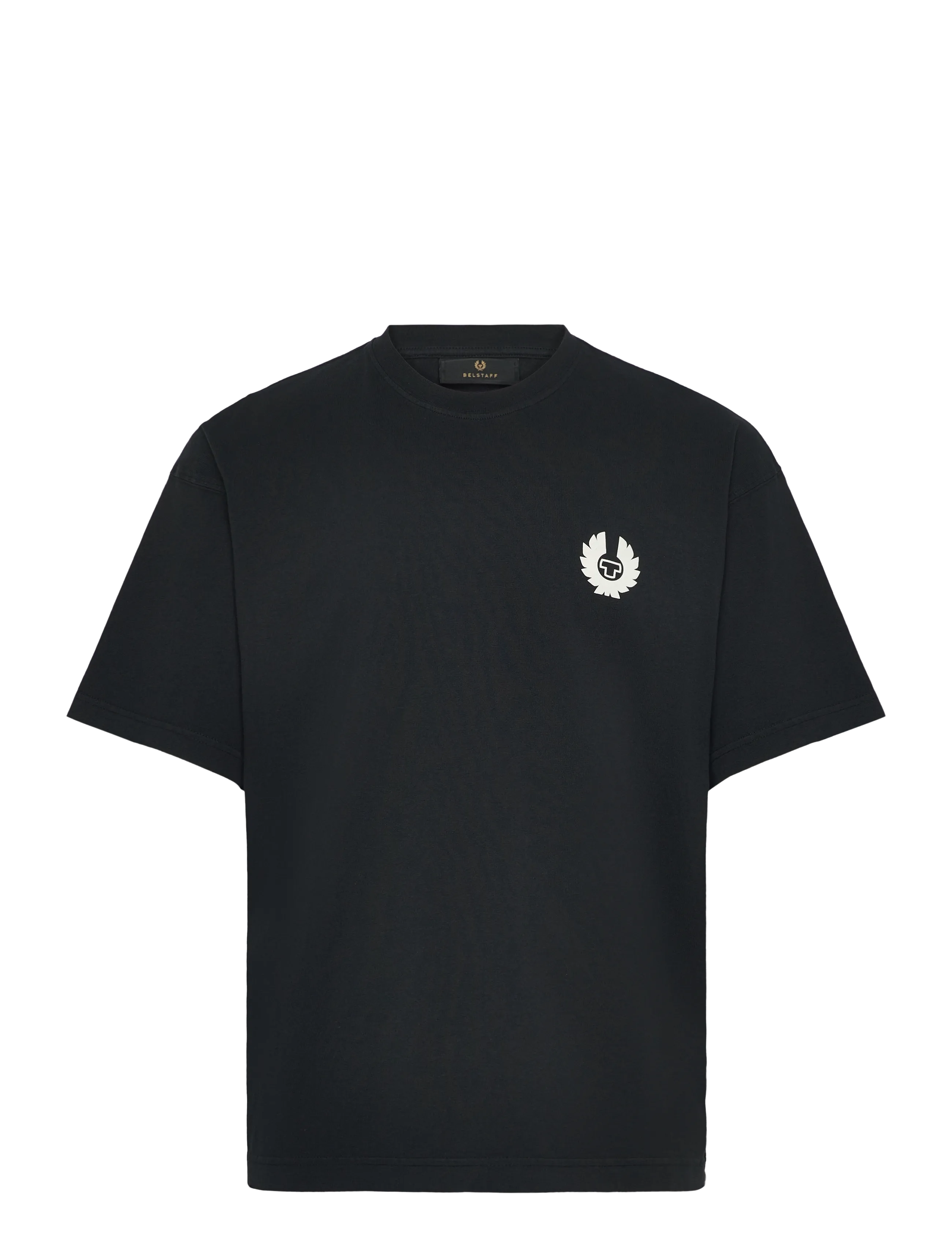 Belstaff COMPETITION T-SHIRT Black - Riided - BLACK / black