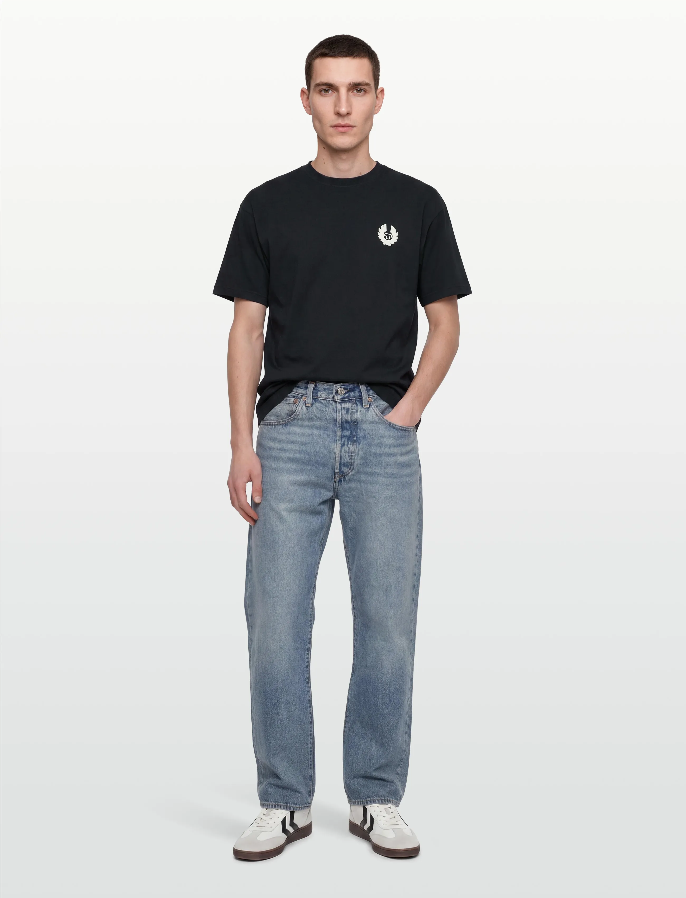 Belstaff Competition T-Shirt Black, M, T-shirts, Schwarz - Short-sleeved, Männerswear