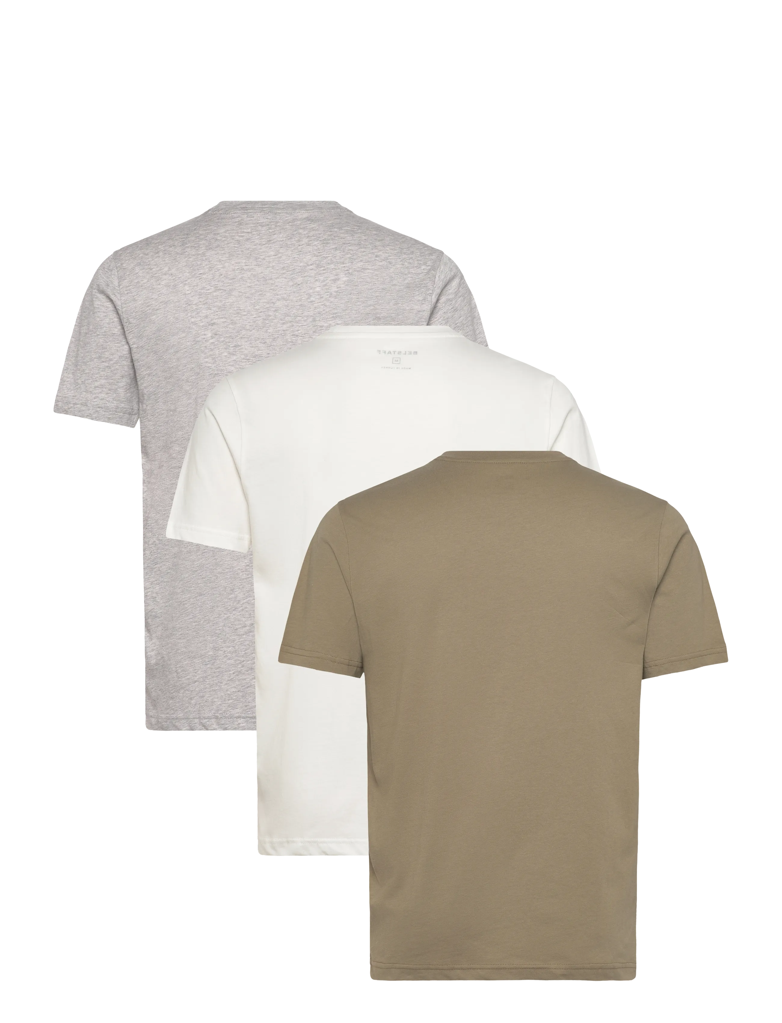 Belstaff - 3 PACK T-SHIRT Black / Dark Ink / White - lot de plusieurs  t-shirts - white / fatigue green / old silver heather - 2