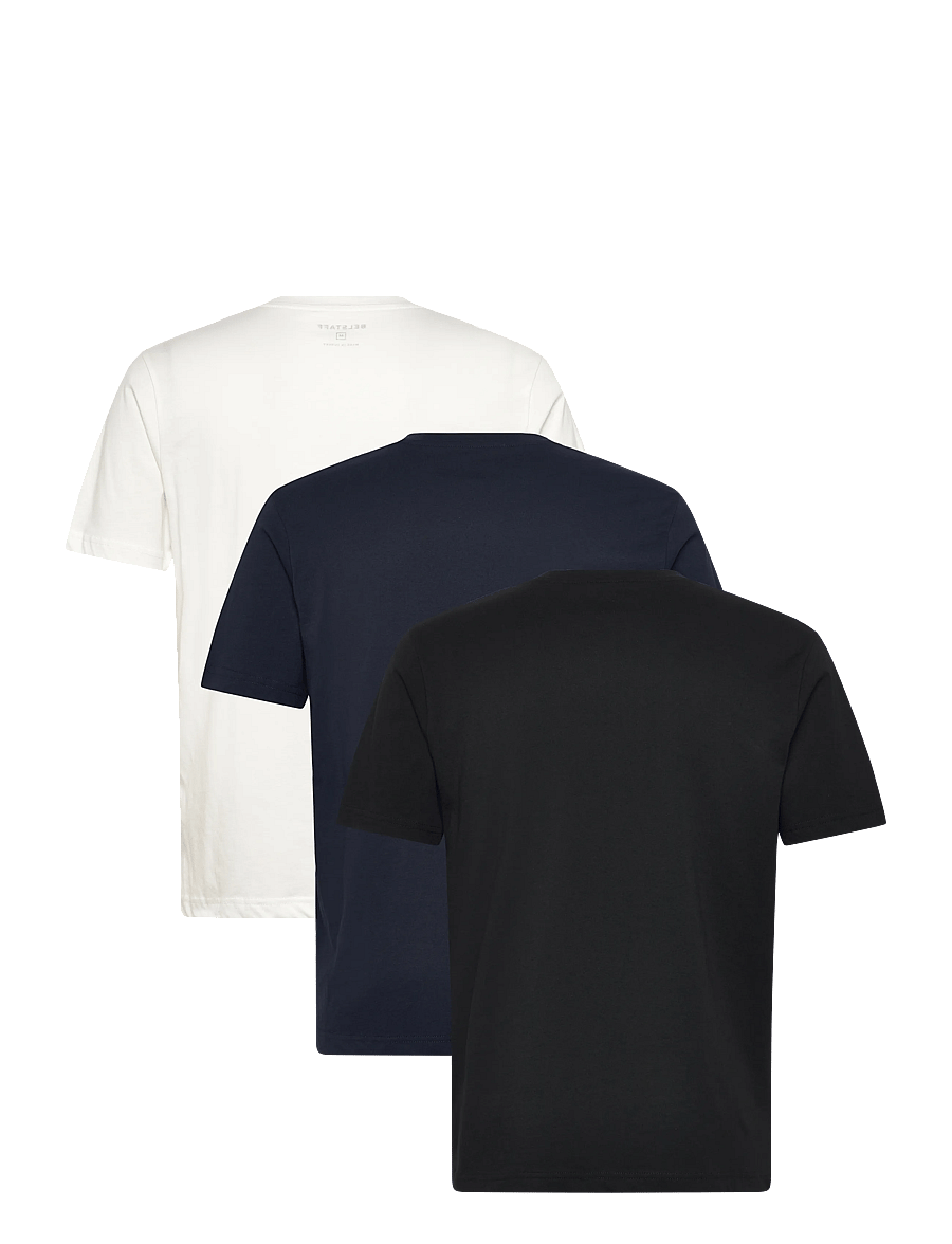 Belstaff - 3 PACK T-SHIRT Black / Dark Ink / White - multipack t-shirts - black / dark ink / white - 2