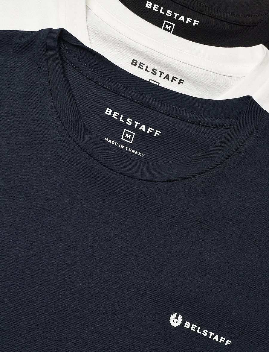 Belstaff - 3 PACK T-SHIRT Black / Dark Ink / White - multipack t-shirts - black / dark ink / white - 1