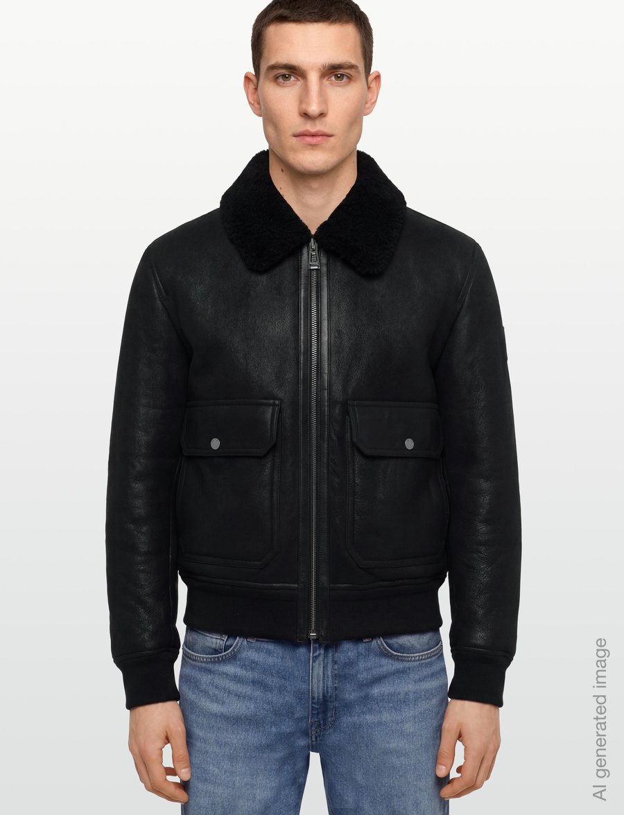 Belstaff - NORTHWIND SHEARLING JACKET Dark Maple Brown - kevadjoped - black - 3