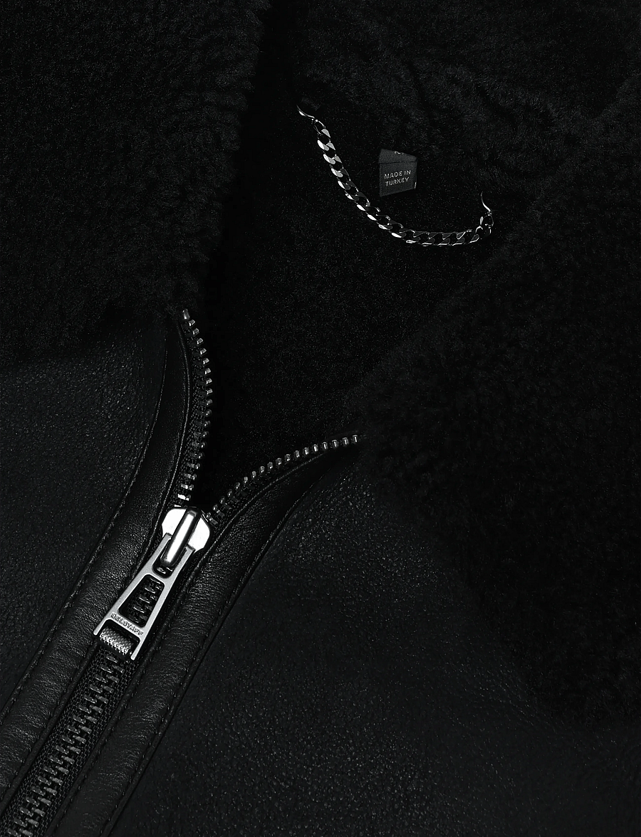 Belstaff - NORTHWIND SHEARLING JACKET Dark Maple Brown - kevadjoped - black - 5