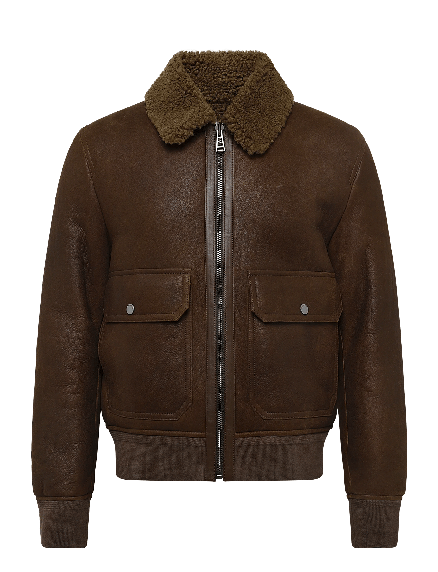 Belstaff - NORTHWIND SHEARLING JACKET Dark Maple Brown - frühlingsjacken - dark maple brown - 0