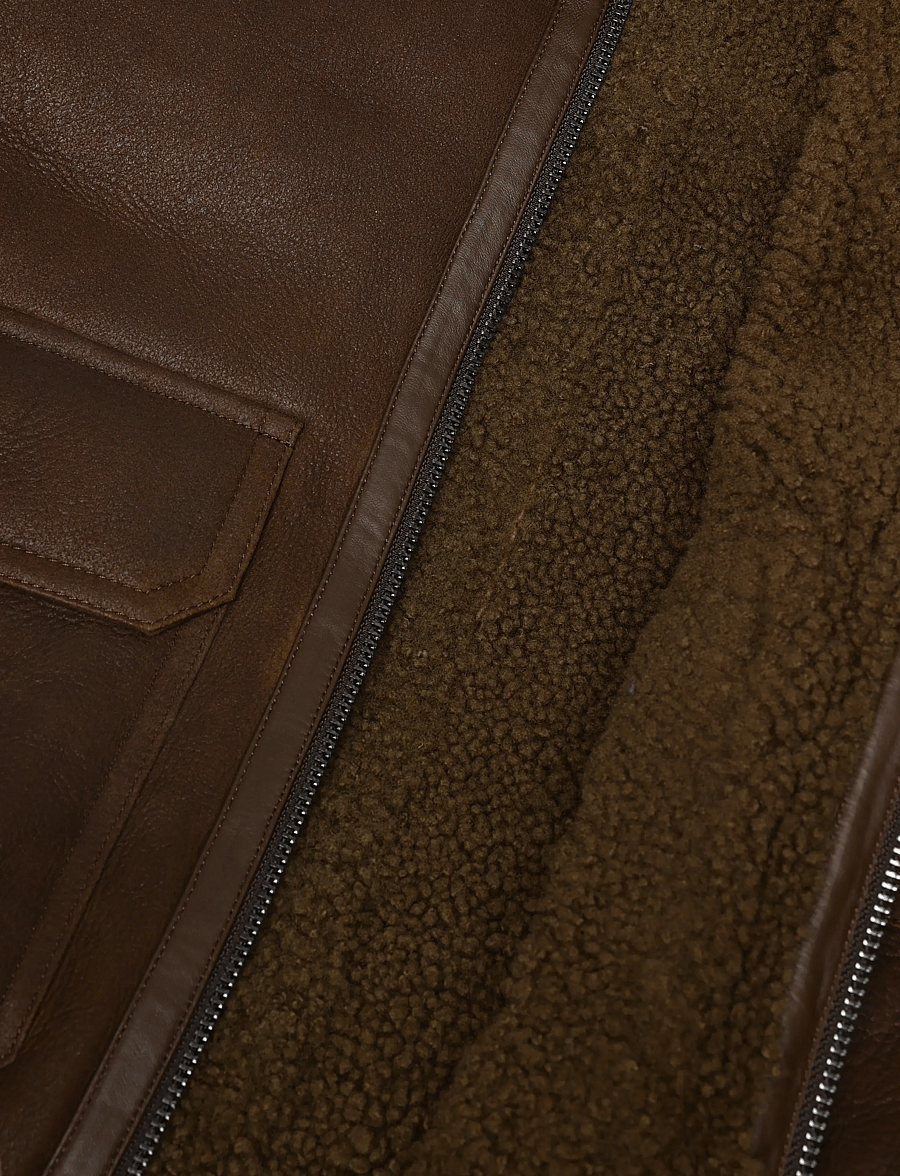 Belstaff - NORTHWIND SHEARLING JACKET Dark Maple Brown - frühlingsjacken - dark maple brown - 4