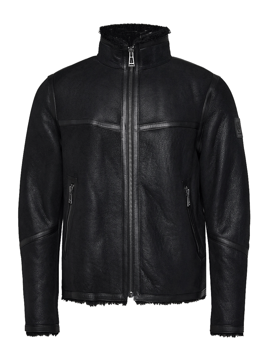 Belstaff - HIGHLAND SHEARLING JACKET Black - herbstjacken - black - 0