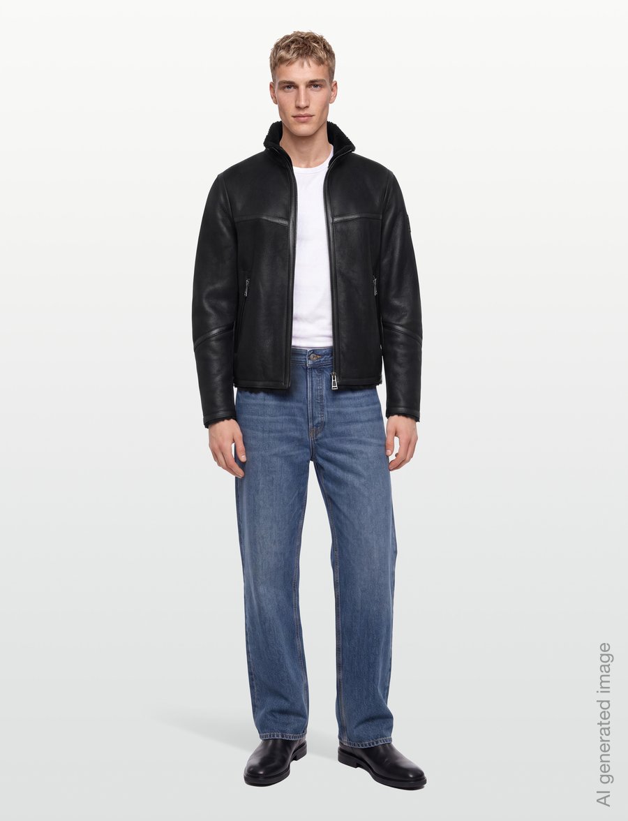 Belstaff - HIGHLAND SHEARLING JACKET Dark Dusty Taupe - fall jackets - black - 0