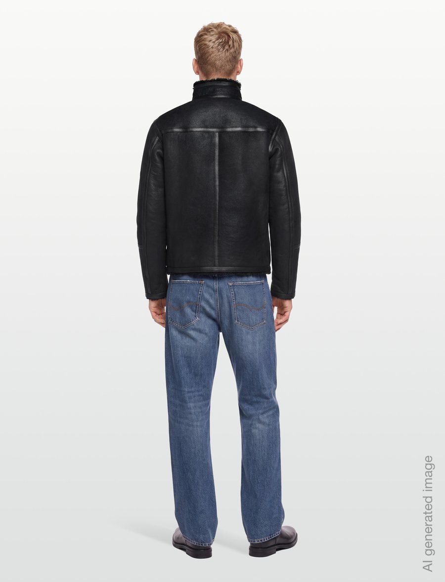 Belstaff - HIGHLAND SHEARLING JACKET Dark Dusty Taupe - fall jackets - black - 4