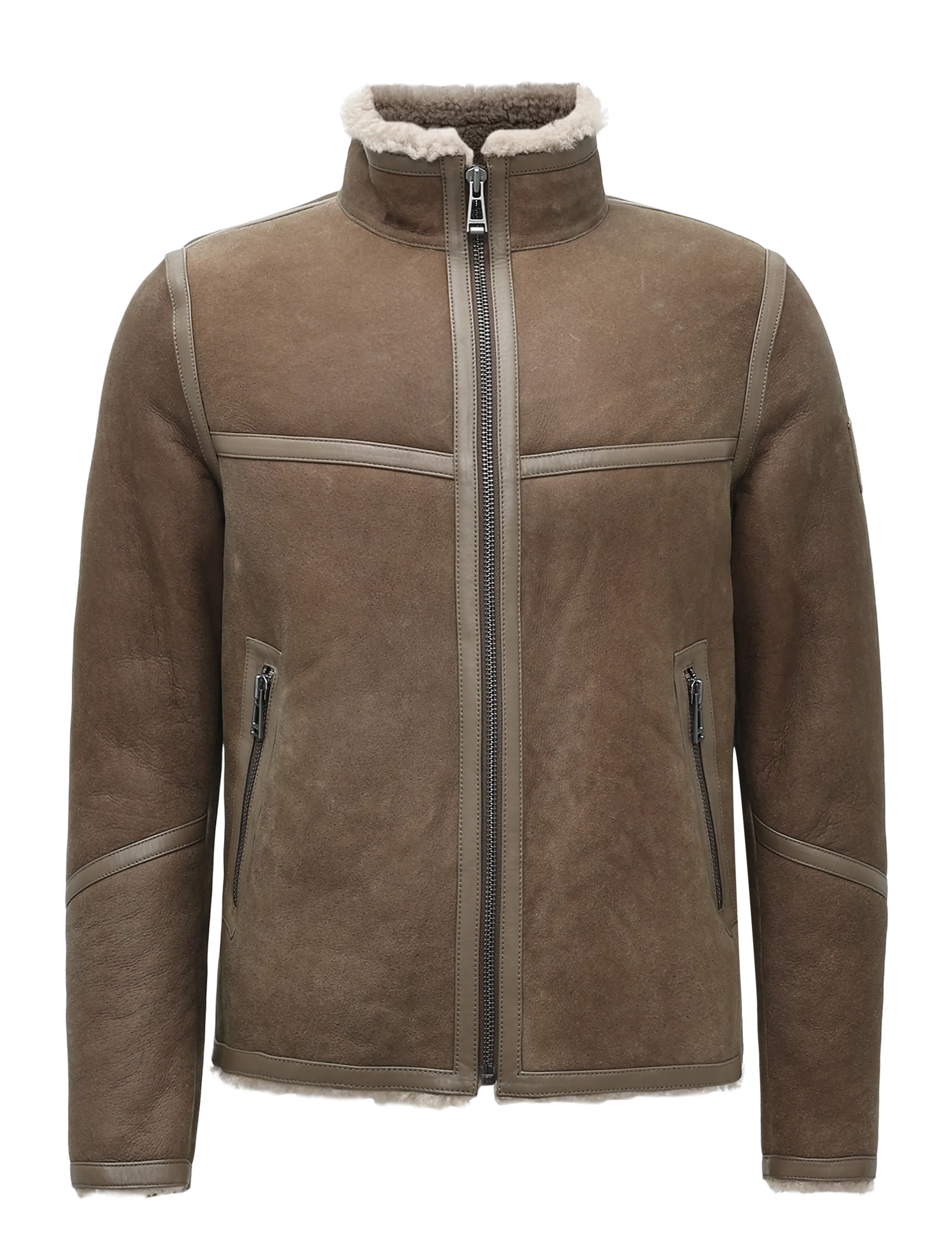 Belstaff HIGHLAND SHEARLING JACKET Dark Dusty Taupe - Designers - DARK DUSTY TAUPE / brown