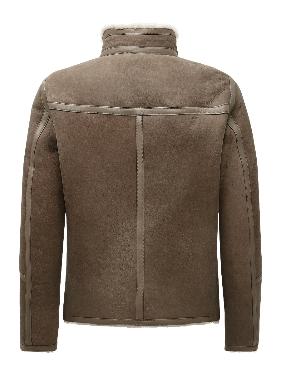 Belstaff - HIGHLAND SHEARLING JACKET Dark Dusty Taupe - fall jackets - dark dusty taupe - 1
