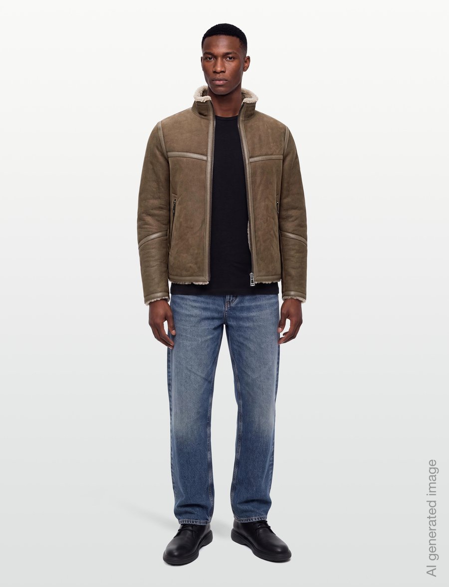 Belstaff - HIGHLAND SHEARLING JACKET Dark Dusty Taupe - höstjackor - dark dusty taupe - 0