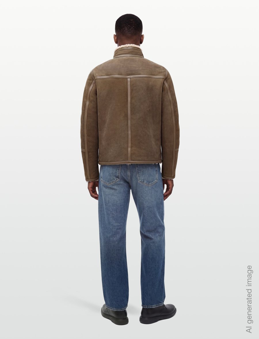 Belstaff - HIGHLAND SHEARLING JACKET Dark Dusty Taupe - höstjackor - dark dusty taupe - 4