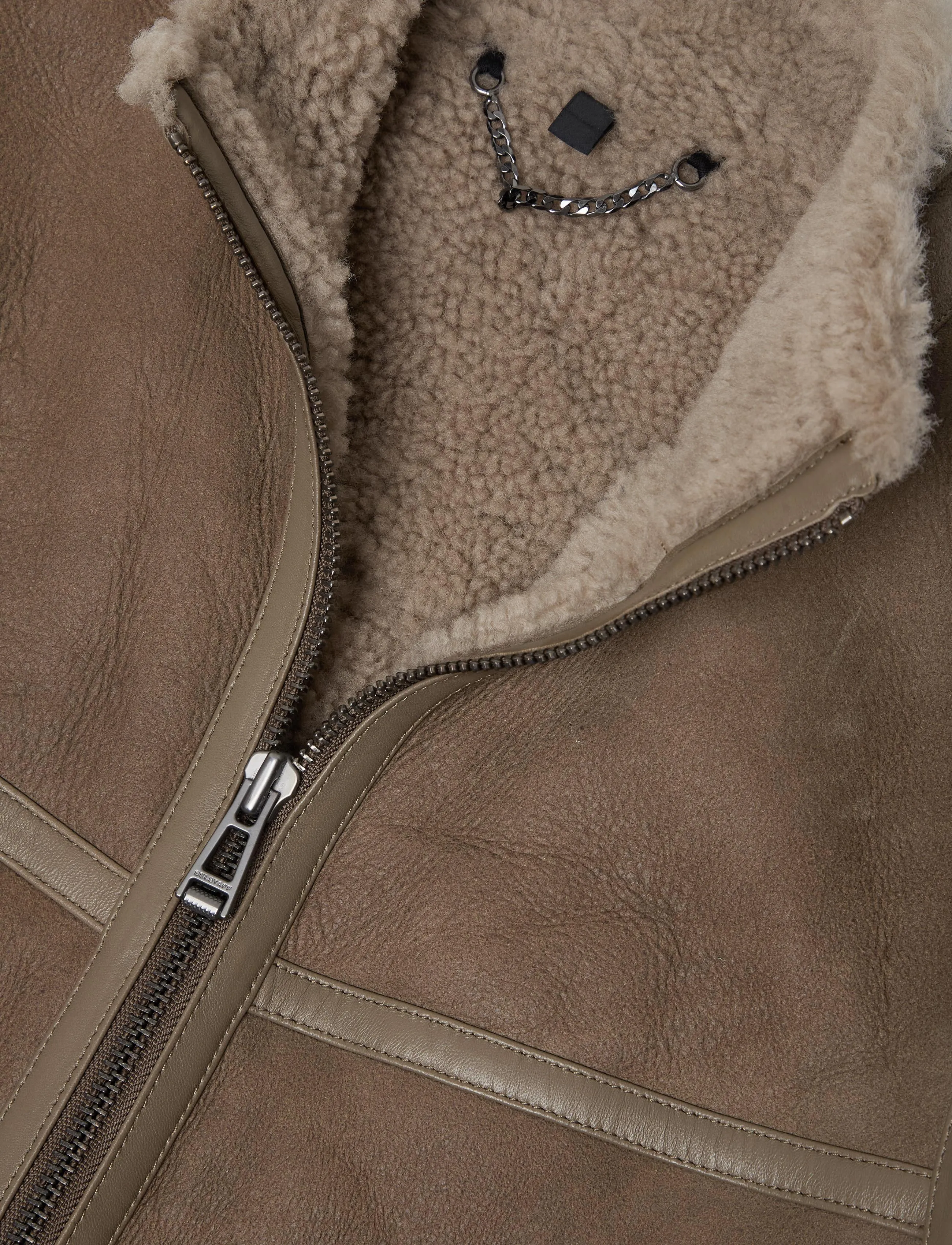 Belstaff - HIGHLAND SHEARLING JACKET Dark Dusty Taupe - fall jackets - dark dusty taupe - 2