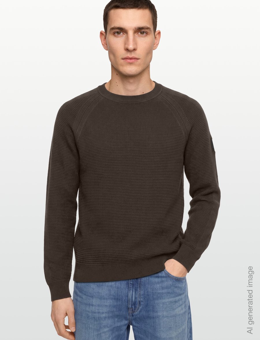 Belstaff - BRADWELL CREWNECK COTTON Army Olive - round necks - army olive - 3