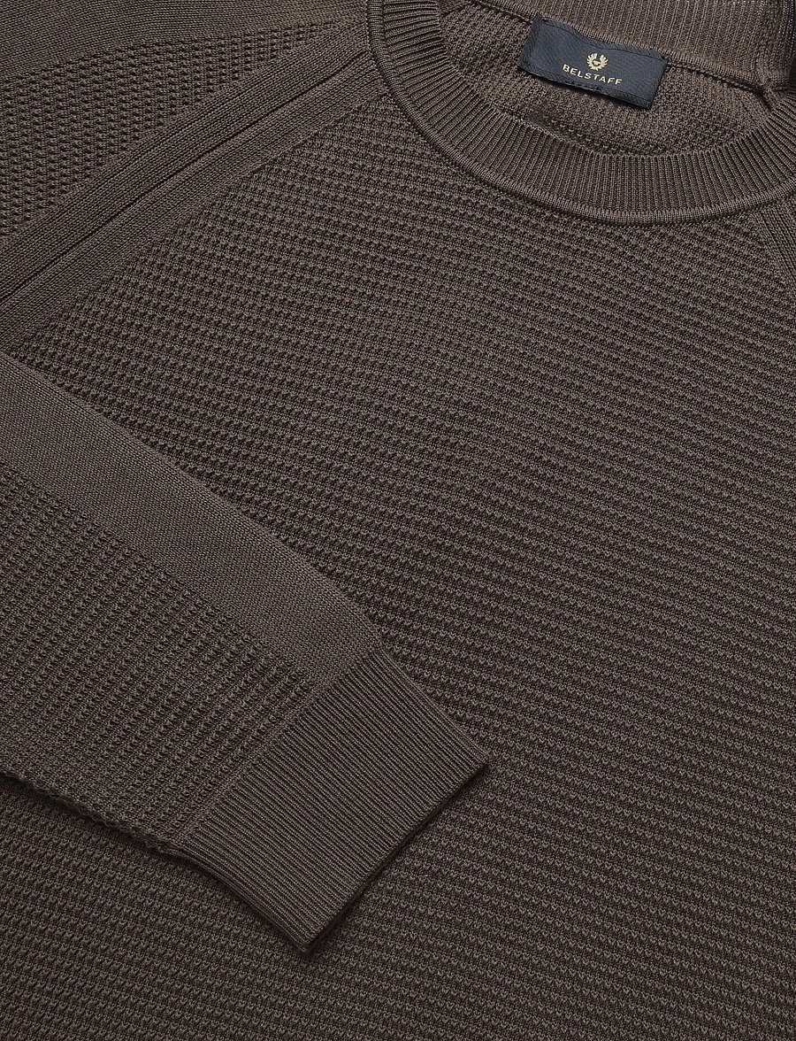Belstaff - BRADWELL CREWNECK COTTON Army Olive - round necks - army olive - 5