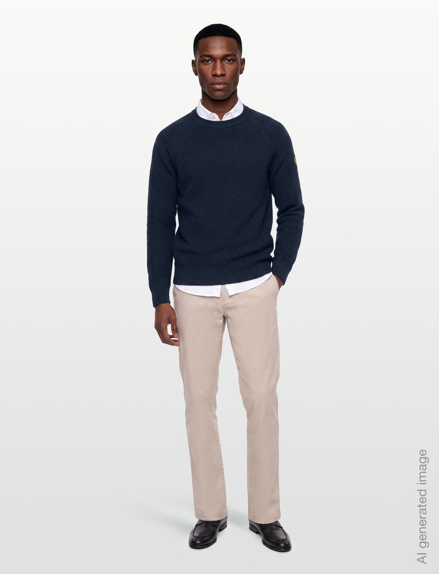 Belstaff - BRADWELL CREWNECK COTTON Dark Ink - rundhals - dark ink - 0