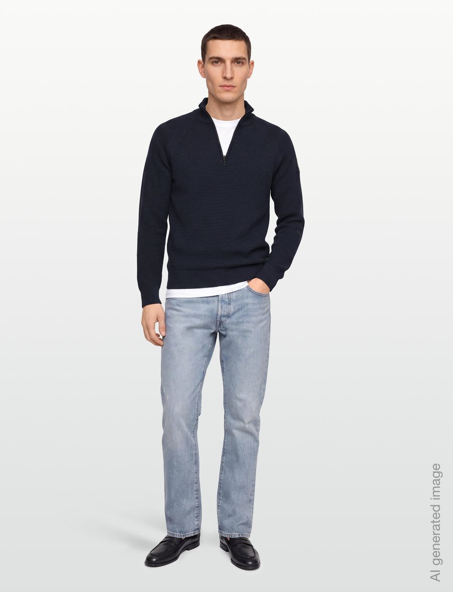 Belstaff - BRADWELL Q ZIP COTTON Dark Ink - dark ink - 0
