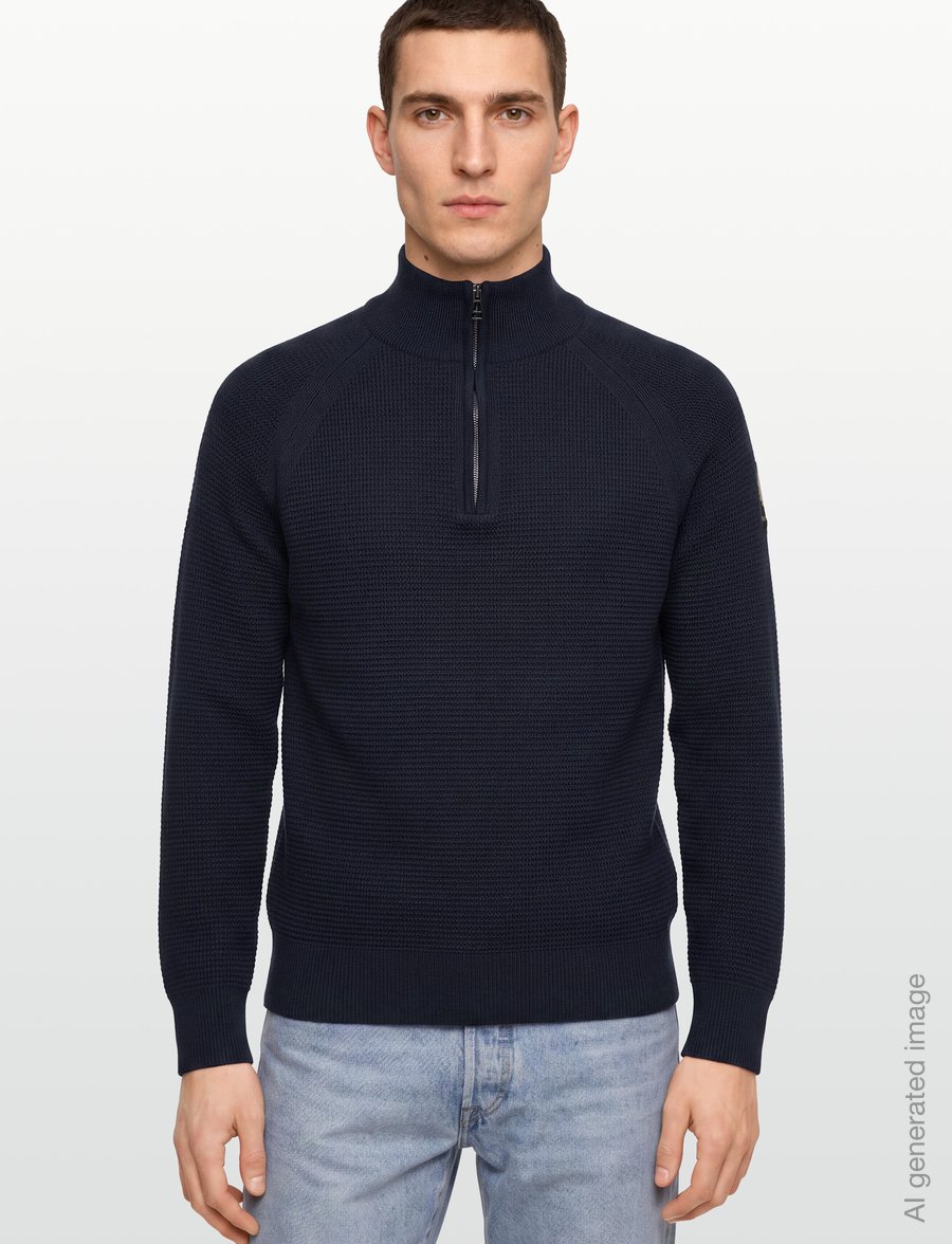 Belstaff - BRADWELL Q ZIP COTTON Dark Ink - dark ink - 3