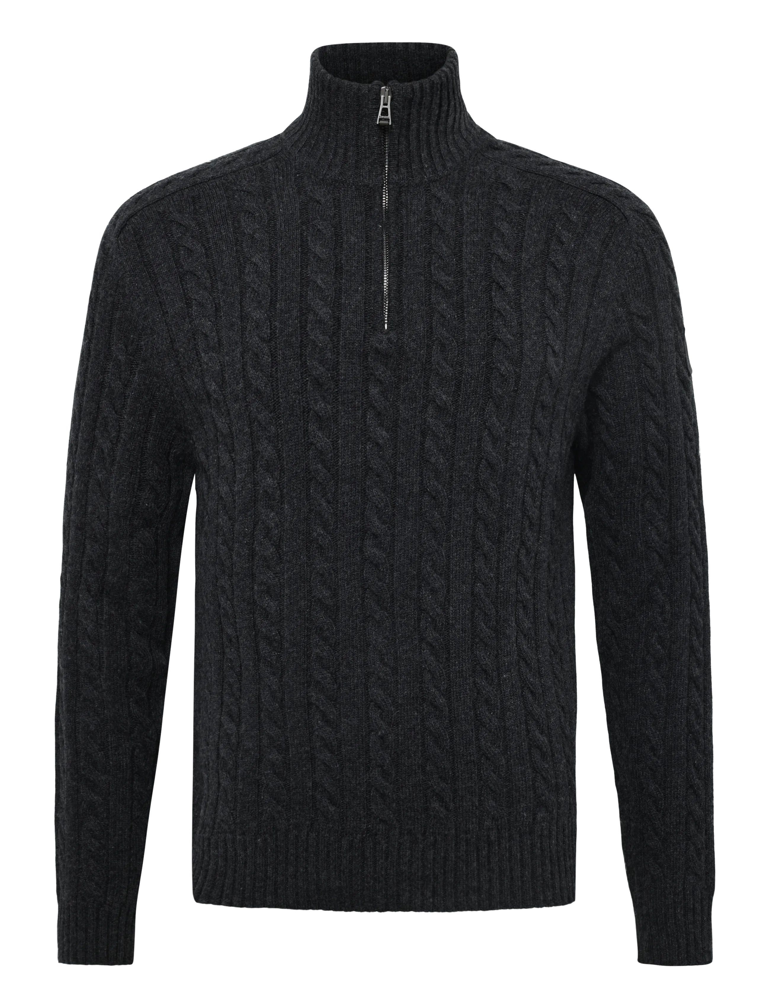 Belstaff WESTPORT Q ZIP Pale Stone - Belstaff - CHARCOAL MELANGE / grey