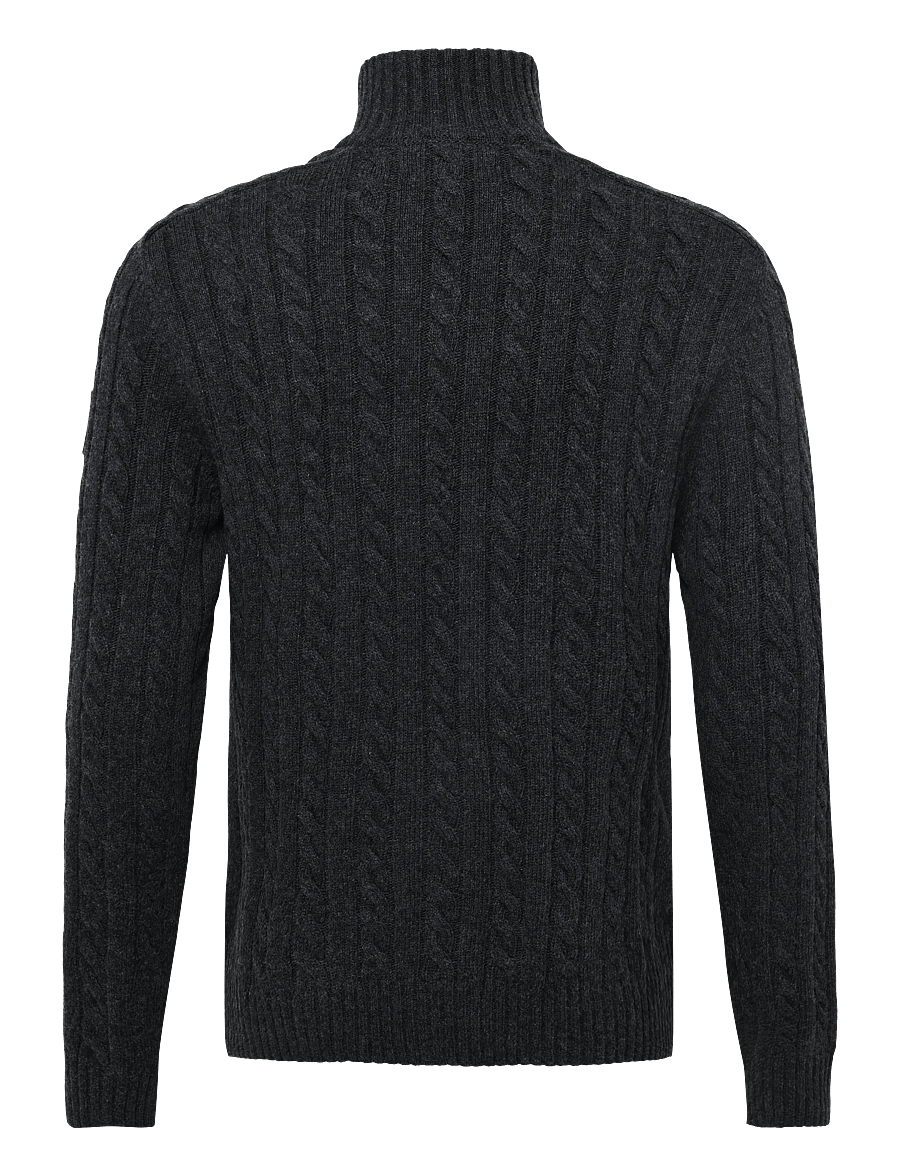 Belstaff - WESTPORT Q ZIP Pale Stone - pullover mit halbem reißverschluss - charcoal melange - 2