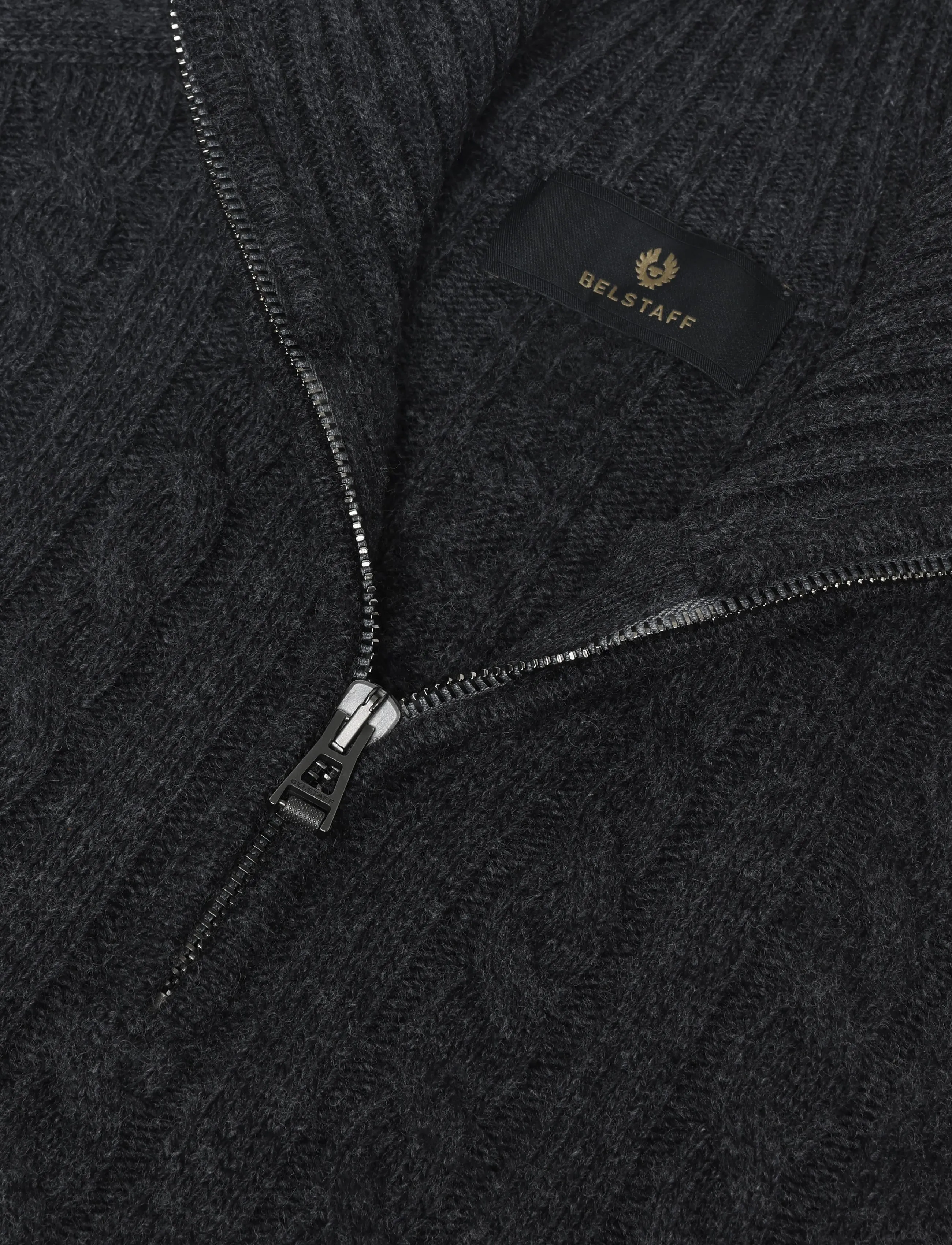 Belstaff - WESTPORT Q ZIP Pale Stone - pullover mit halbem reißverschluss - charcoal melange - 5