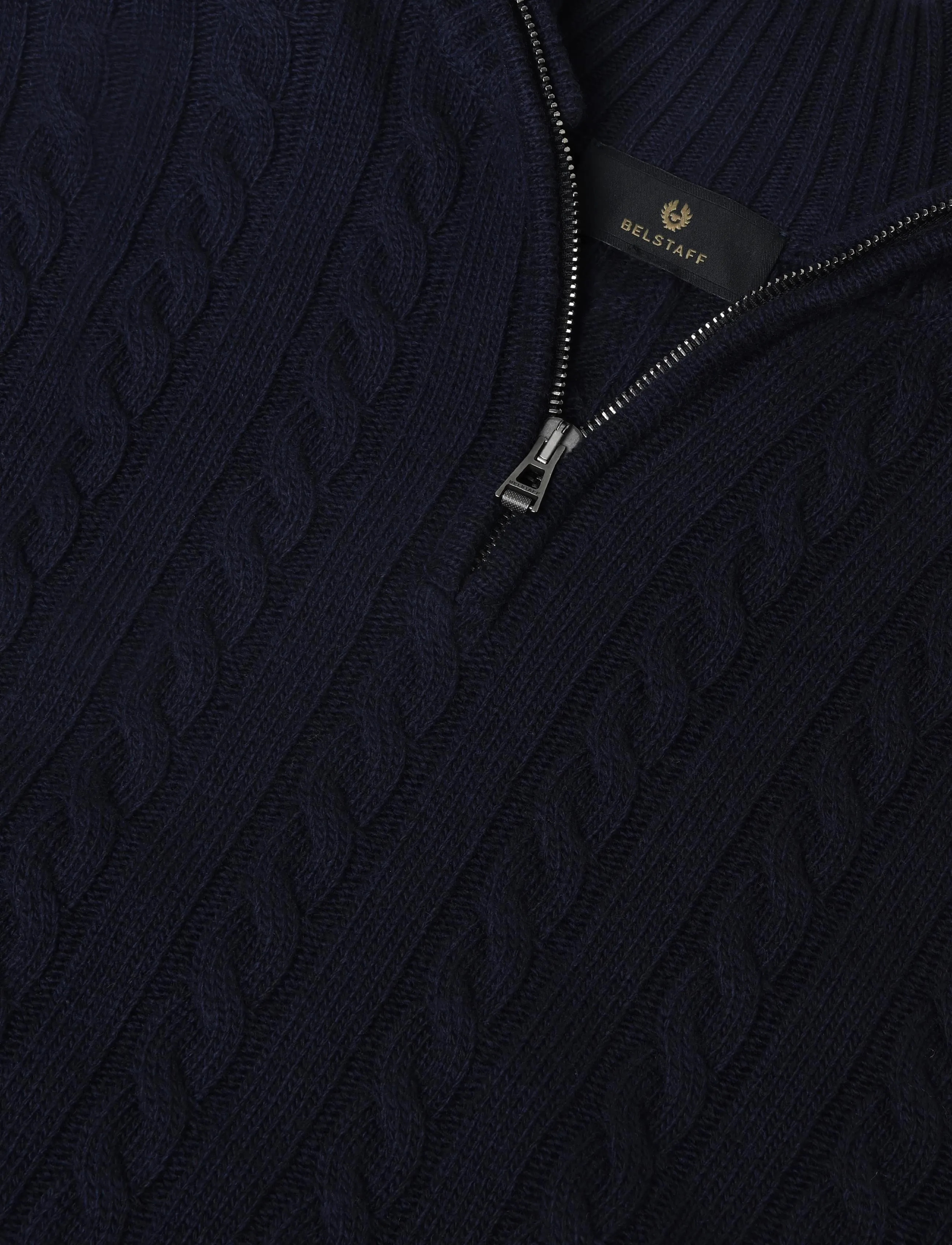 Belstaff - WESTPORT Q ZIP Pale Stone - halfzip strik - dark ink - 5