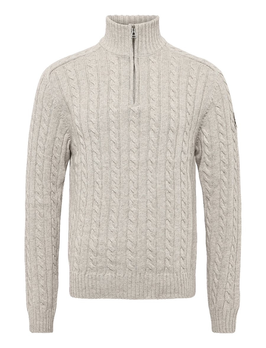 Belstaff - WESTPORT Q ZIP Pale Stone - half zip-tröjor - pale stone - 1