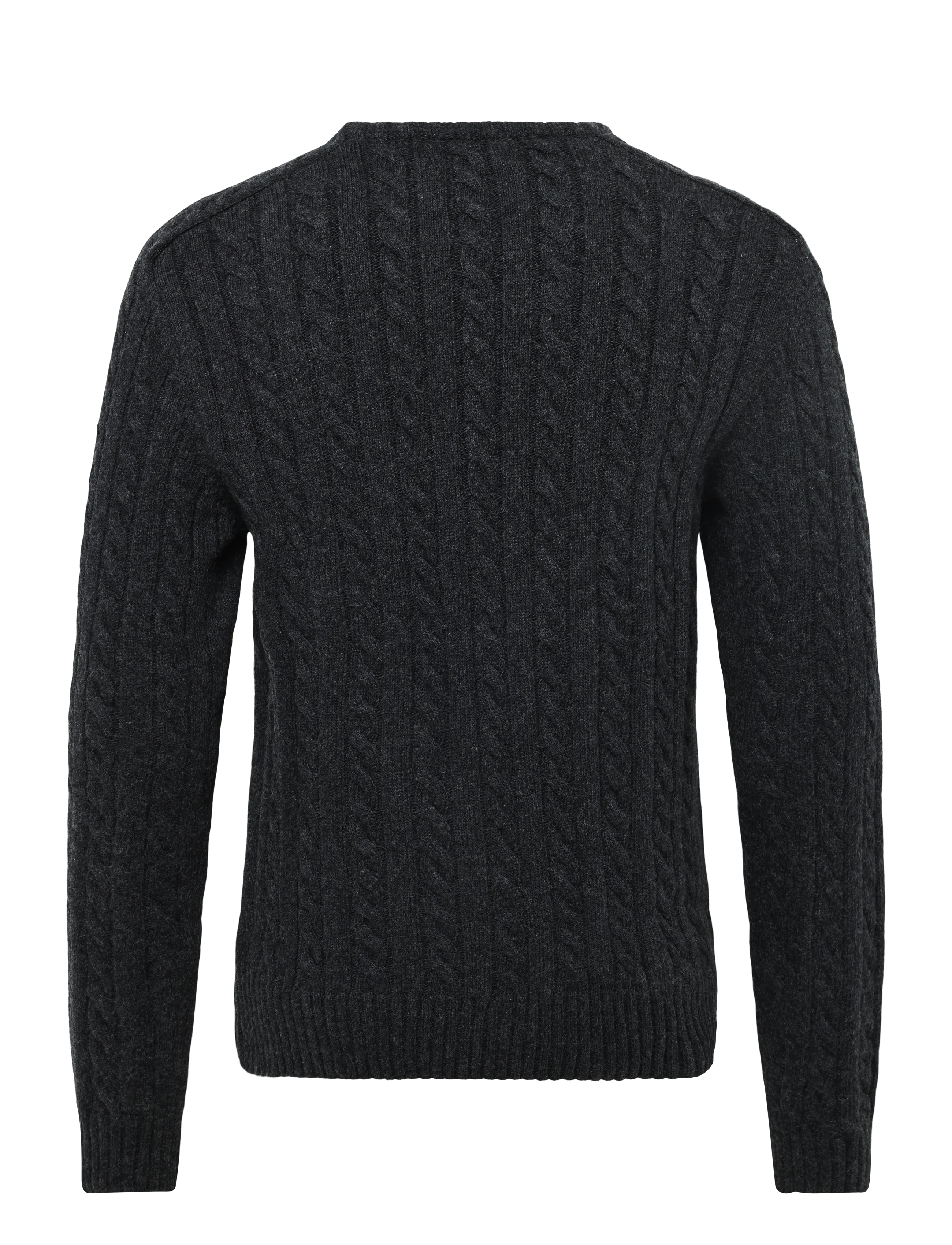 Belstaff - WESTPORT CREW NECK Oxblood - rund hals - charcoal melange - 2