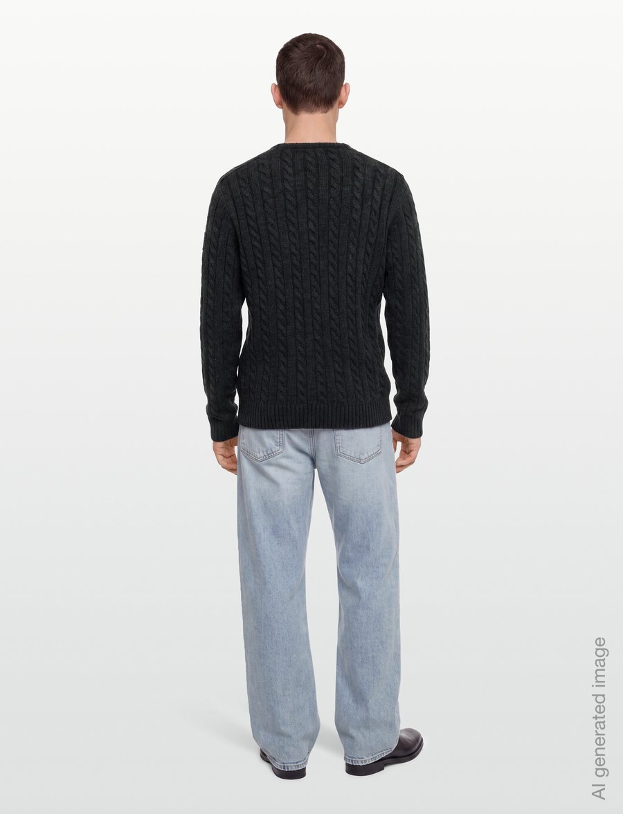 Belstaff - WESTPORT CREW NECK Oxblood - rund hals - charcoal melange - 4
