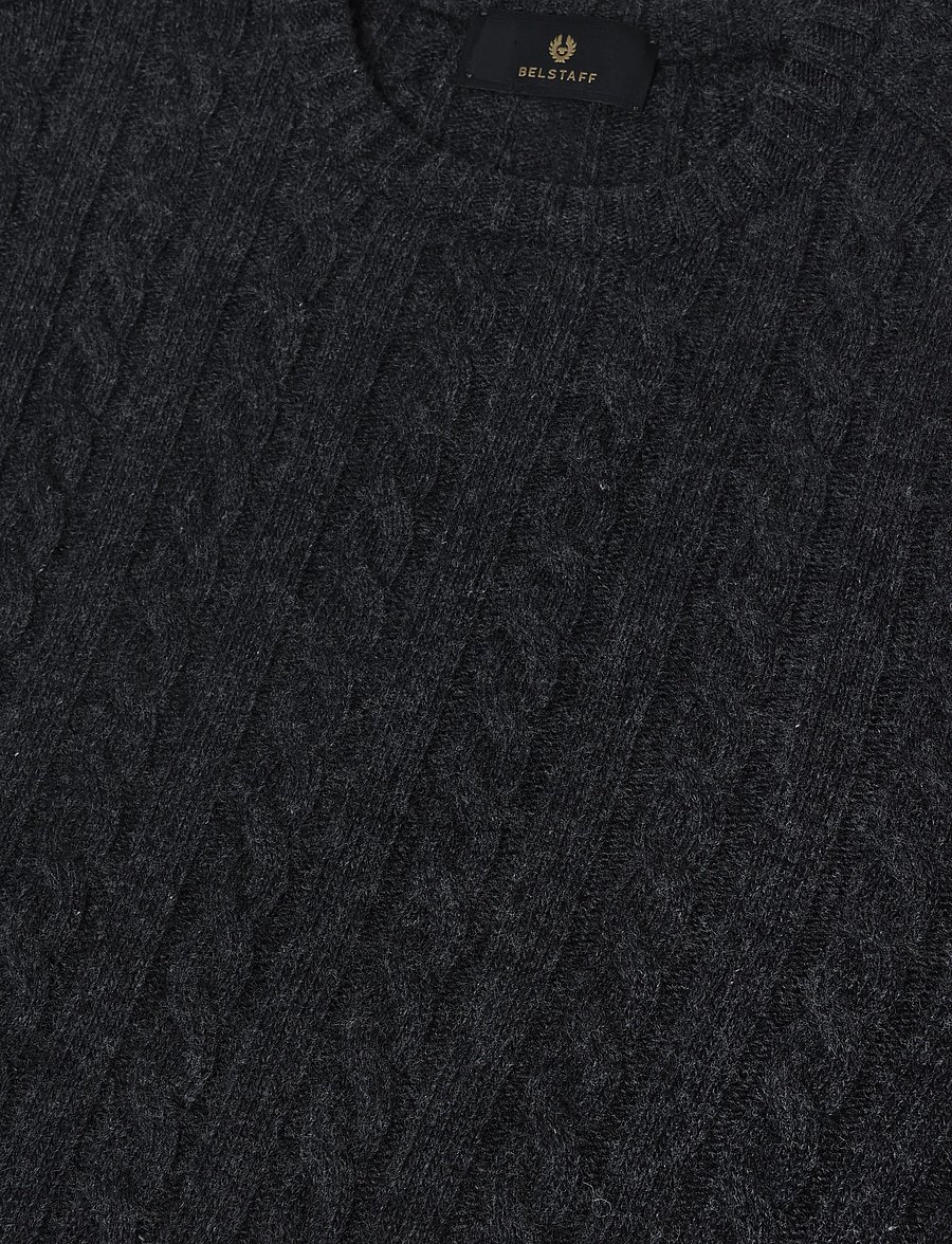 Belstaff - WESTPORT CREW NECK Oxblood - rund hals - charcoal melange - 5