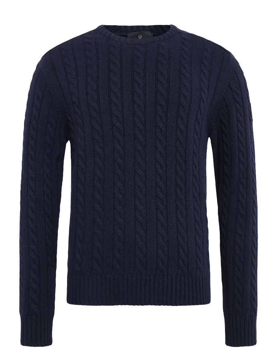 Belstaff - WESTPORT CREW NECK Oxblood - rundhals - dark ink - 0