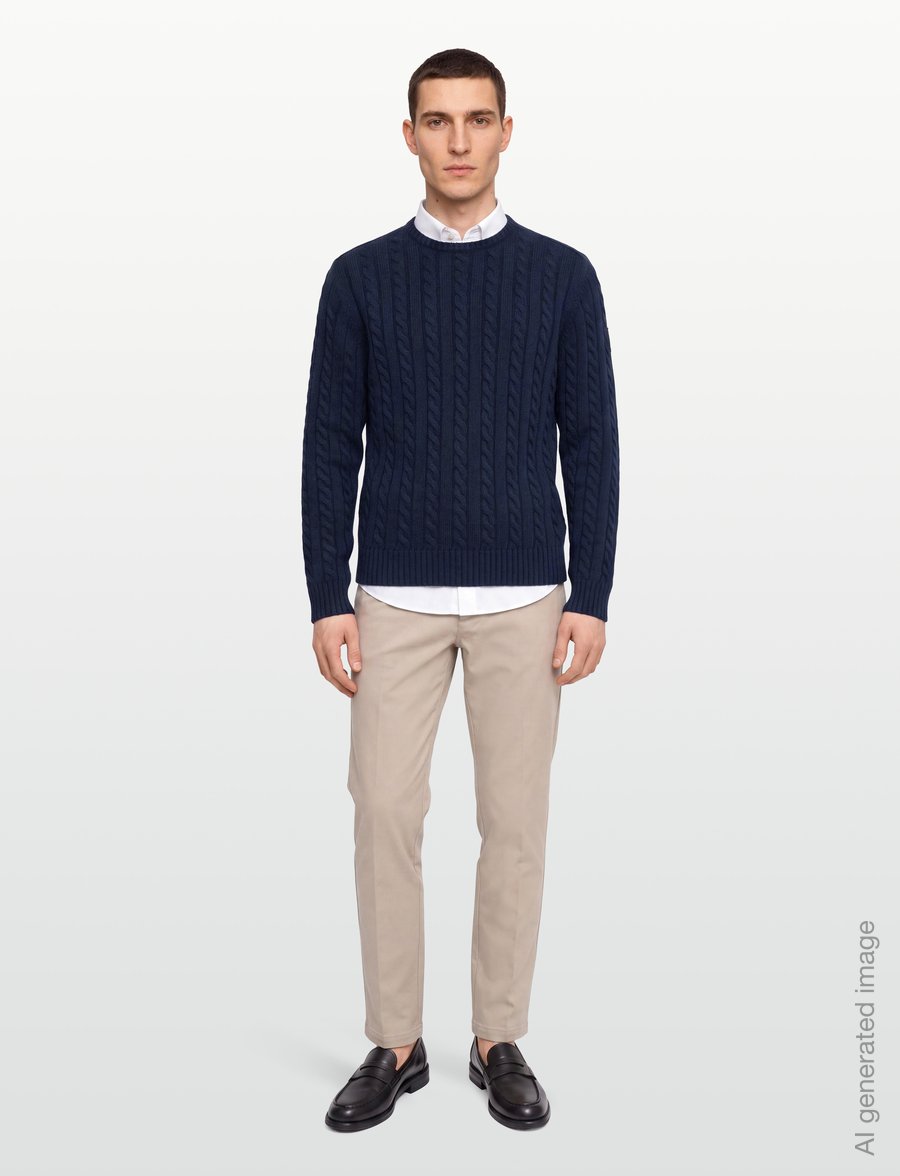 Belstaff - WESTPORT CREW NECK Oxblood - rundhals - dark ink - 0
