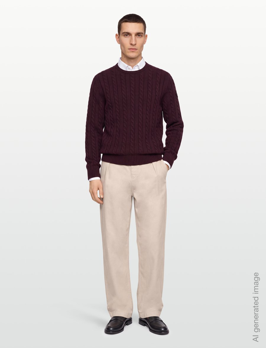 Belstaff - WESTPORT CREW NECK Oxblood - rund hals - oxblood - 0