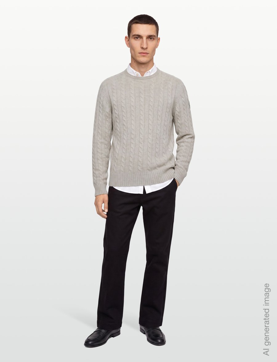 Belstaff - WESTPORT CREW NECK Oxblood - rund hals - pale stone - 0