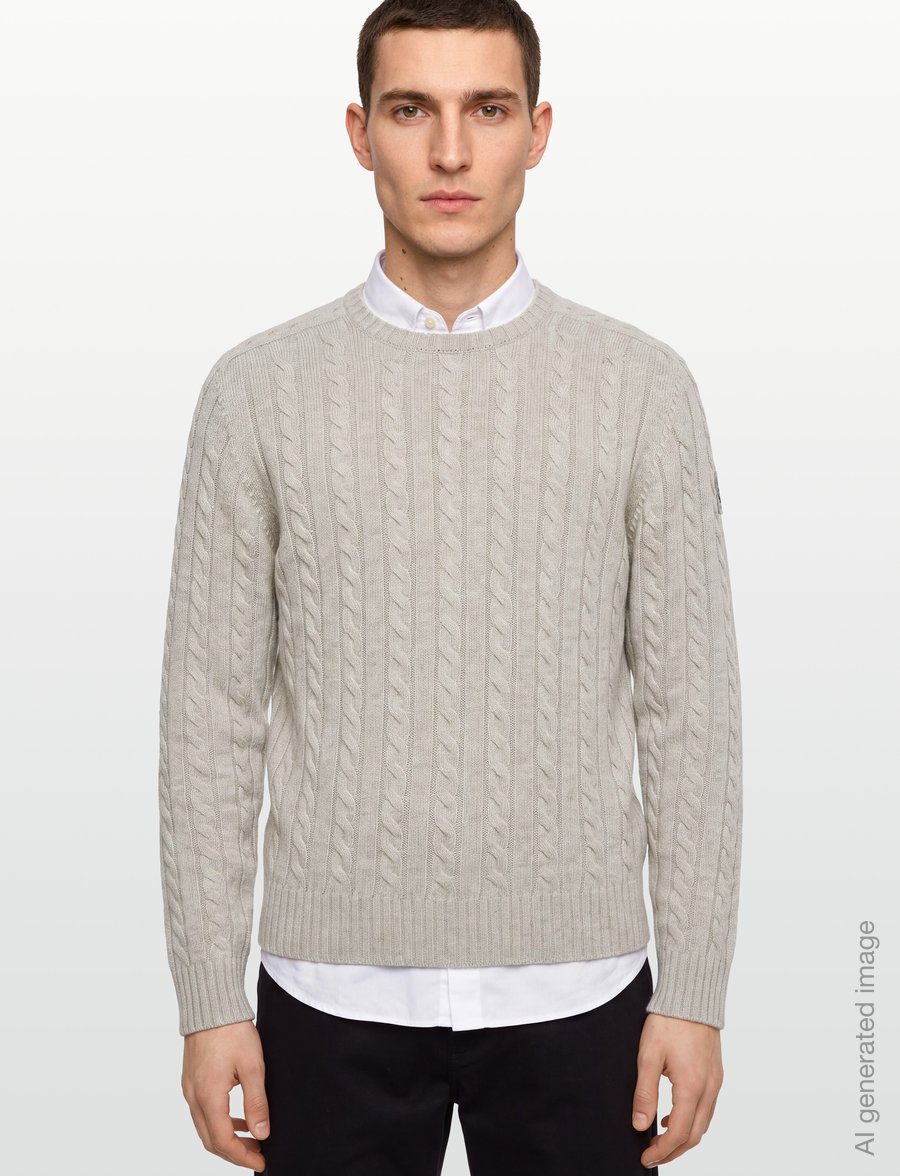Belstaff - WESTPORT CREW NECK Oxblood - rund hals - pale stone - 3